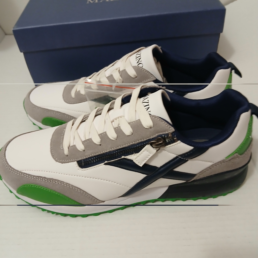 Men's White, Gray, and Green Sneakers Various Sizes  New $29 - Picture 10 of 12